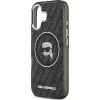 Karl Lagerfeld Apple iPhone 17 Silikoninis Dėklas su MagSafe KL Head Logo Juodas