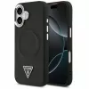 Guess Apple iPhone 17 PU Leather Triangle Logo MagSafe Case Black