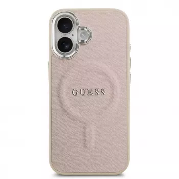 Guess Apple iPhone 17 PU Saffiano MagSafe Dėklas Rožinis