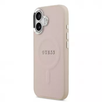 Guess Apple iPhone 17 PU Saffiano MagSafe Dėklas Rožinis