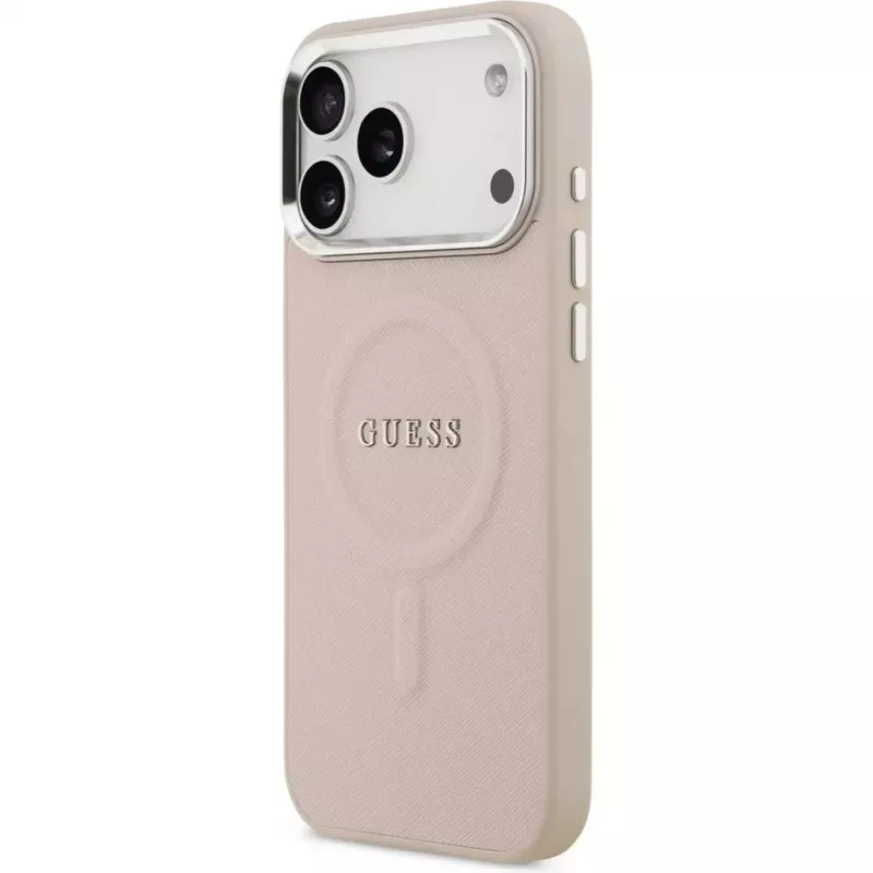 Guess Apple iPhone 17 Pro Max Silicone Case with MagSafe Classic Logo Pink