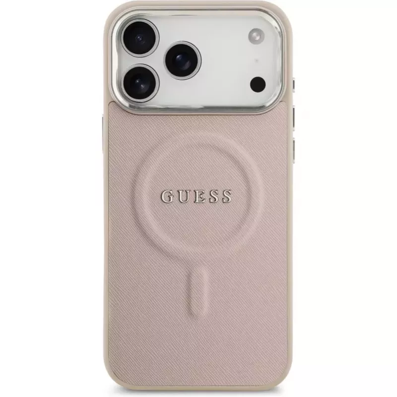 Guess Apple iPhone 17 Pro Max Silicone Case with MagSafe Classic Logo Pink