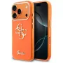 Guess IML 4G Script Metal Case, skirta iPhone 15 Pro – oranžinė