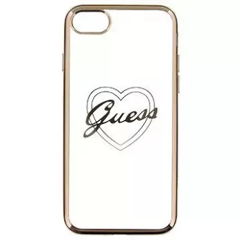 Guess Apple iPhone 7/8 Apple Heart TPU Dėklas Auksinis