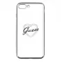 Guess Apple iPhone 7 Plus / 8 Plus Apple Heart TPU Dėklas Sidabrinis
