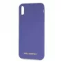 Karl Lagerfeld Apple iPhone XS Max Gold Logo Silicone Case Violet
