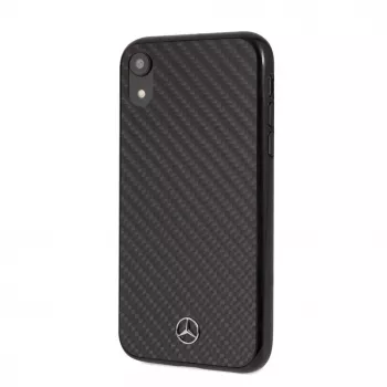 Mercedes-Benz Apple iPhone XR Hard Case Real Carbon Fiber Black