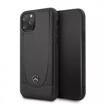 Mercedes-Benz Apple iPhone 11 Pro Odinis Kietas Dėklas Perforuotas Juodas