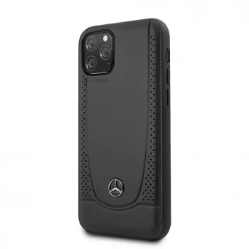 Mercedes-Benz Apple iPhone 11 Pro Odinis Kietas Dėklas Perforuotas Juodas