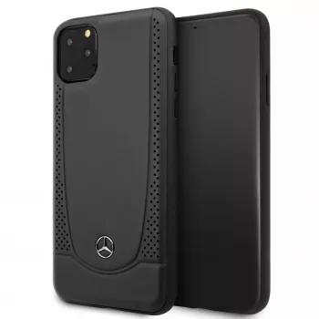 Mercedes-Benz Apple iPhone 11 Pro Max Odinis Kietas Dėklas Su Perforacija Juodas