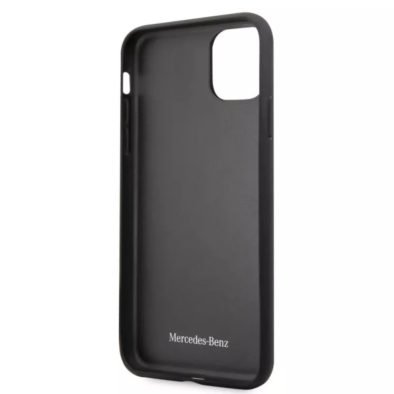Mercedes-Benz Apple iPhone 11 Pro Max Odinis Kietas Dėklas Su Perforacija Juodas
