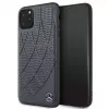 Mercedes-Benz Apple iPhone 11 Pro Max Quilted Genuine Leather Back Cover Blue