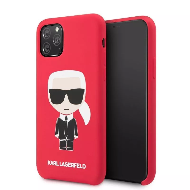 Karl Lagerfeld Iconic Body Cover, skirta Apple iPhone 11 Pro - Raudona