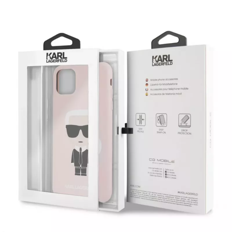 Karl Lagerfeld Apple iPhone 11 Pro Max Silikoninis Fullbody Ikonic Pink Rožinis
