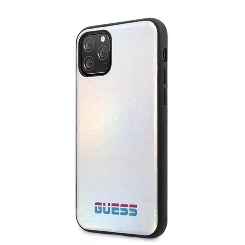Guess Apple iPhone 11 Pro Iridescent Dangtelis Sidabrinis