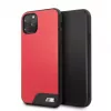 BMW Apple iPhone 11 Pro kietas dėklas iš lygios PU odos, raudonas