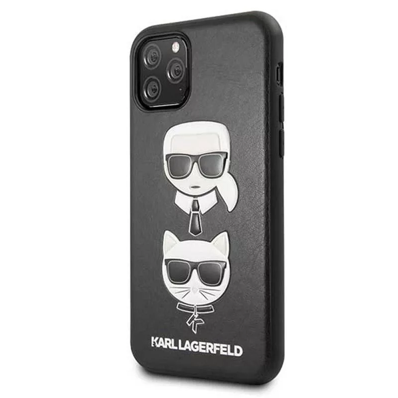 Karl Lagerfeld Apple iPhone 11 Pro Karl Lagerfeld and Choupette dėklas juodas