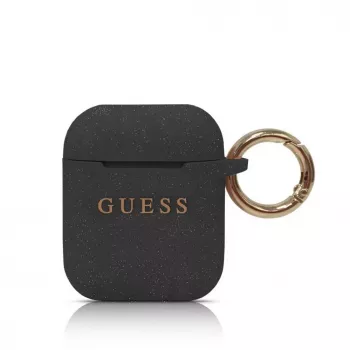 Guess Silikoninis dėklas, skirtas AirPods 1/2, juodas