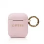 Guess Silikoninis Dėklas, skirtas Apple AirPods (1 ir 2 kartos) - Rožinis