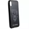 Karl Lagerfeld iPhone XR PC/TPU Glitter Ikonik White Outline Black