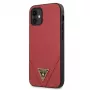 Guess GUHCP12SVSATMLRE Saffiano Hard Case, skirta Apple iPhone 12 Mini - raudona