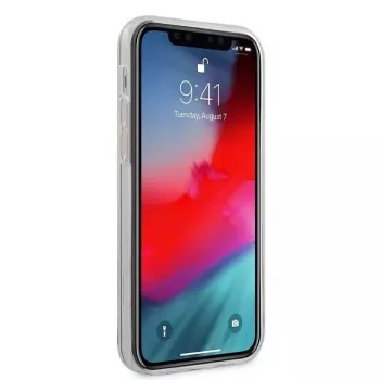 Guess iPhone 12/12 Pro PC/TPU Denim Triangle Cover Light Blue