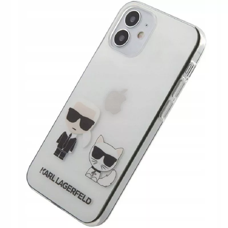 Karl Lagerfeld Apple iPhone 12 mini 5,4 colio PC/TPU Karl & Choupette dėklas permatomas