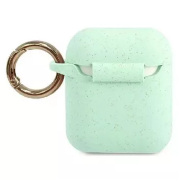 Guess AirPods Pro blizgantis silikoninis dėklas, žalias