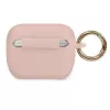 Guess AirPods Pro trikampis silikoninis dėklas rožinis