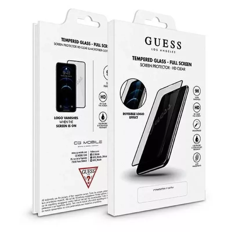 Guess Grūdintas Stiklas GUSPP12LSLTR Ekrano Apsauga, skirta Apple iPhone 12 Pro Max 6,7 colio, Vintage Magic Logo