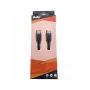 BULLET USB-C į USB-C laidas, 1m, 2,4A, juodas