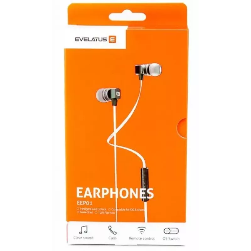 Evelatus Universal Hands Free EEP01 su Mikrofonu Juoda