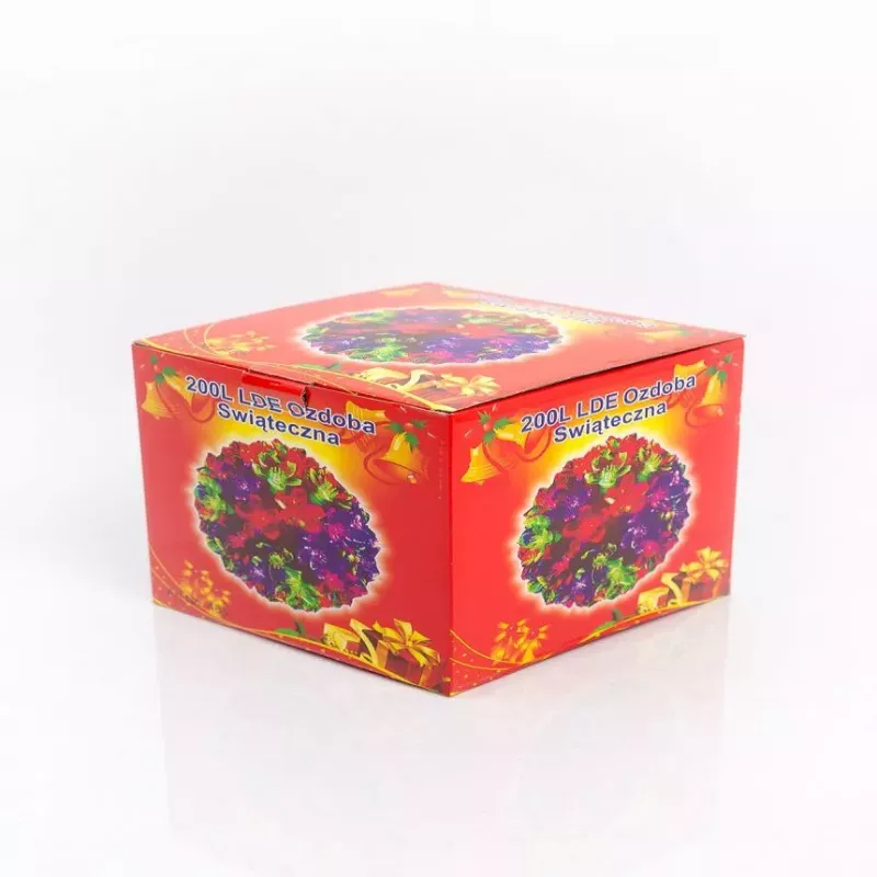 iLike Bumba ar puķēm 465 200LED D-20cm White Decorative Spherical Light with Floral Pattern