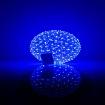iLike Bumba ar puķēm 465 200LED D-20cm Blue Dekoratyvinis LED šviesos rutulys su gėlėmis