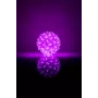 LED dekoratyvinis rutulys su gėlių raštu, 50 LED, 11 cm, violetinis