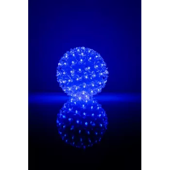 iLike RS-209 Dekoratyvinis šviesos rutulys su gėlių raštu, 100 LED, mėlynas, 14 cm