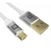 Evelatus Universal Data Cable Micro USB EDC02 Dual Side Gold Plated Connectors White