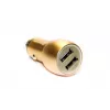 Evelatus ECC01 GOLD Automobilinis įkroviklis 2 USB prievadai 3.1A su nerūdijančio plieno avarinio išėjimo įrankiu Gold