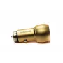 Evelatus ECC01 GOLD Automobilinis įkroviklis 2 USB prievadai 3.1A su nerūdijančio plieno avarinio išėjimo įrankiu Gold