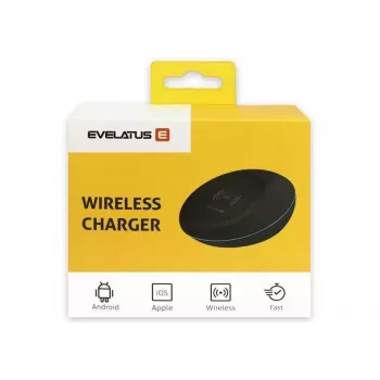 EVELATUS EWC01 belaidis įkroviklis baltas - Qi 10W greitojo įkrovimo pagalvėlė su Micro-USB kabeliu