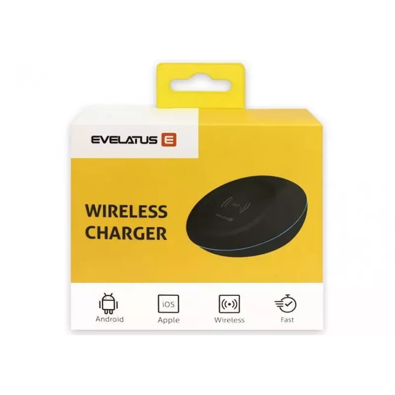 EVELATUS EWC01 belaidis įkroviklis baltas - Qi 10W greitojo įkrovimo pagalvėlė su Micro-USB kabeliu
