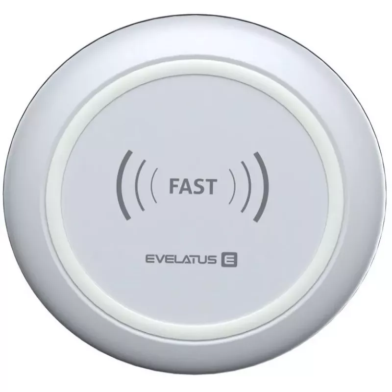 EVELATUS EWC01 belaidis įkroviklis baltas - Qi 10W greitojo įkrovimo pagalvėlė su Micro-USB kabeliu