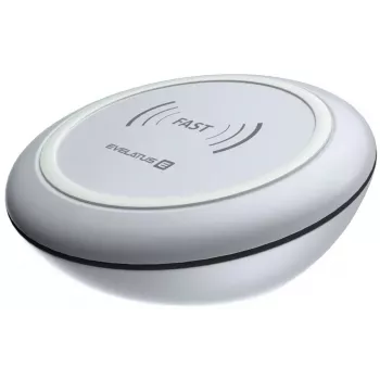 EVELATUS EWC01 belaidis įkroviklis baltas - Qi 10W greitojo įkrovimo pagalvėlė su Micro-USB kabeliu