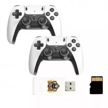 GameBox HY01 64-bit Retro 20K Game 4K HDMI Stick Console / Android Box su 2x belaidžiais valdikliais balta