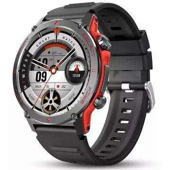 iWear Z136 Zinc Sport BT Call Smart Watch 1.43 colio AMOLED ekranas, širdies ritmo ir deguonies monitorius, juoda