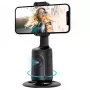 iWear P01 automatinis veido sekimo selfie strypas su trikoju ir išmaniojo telefono fiksavimu, juodas