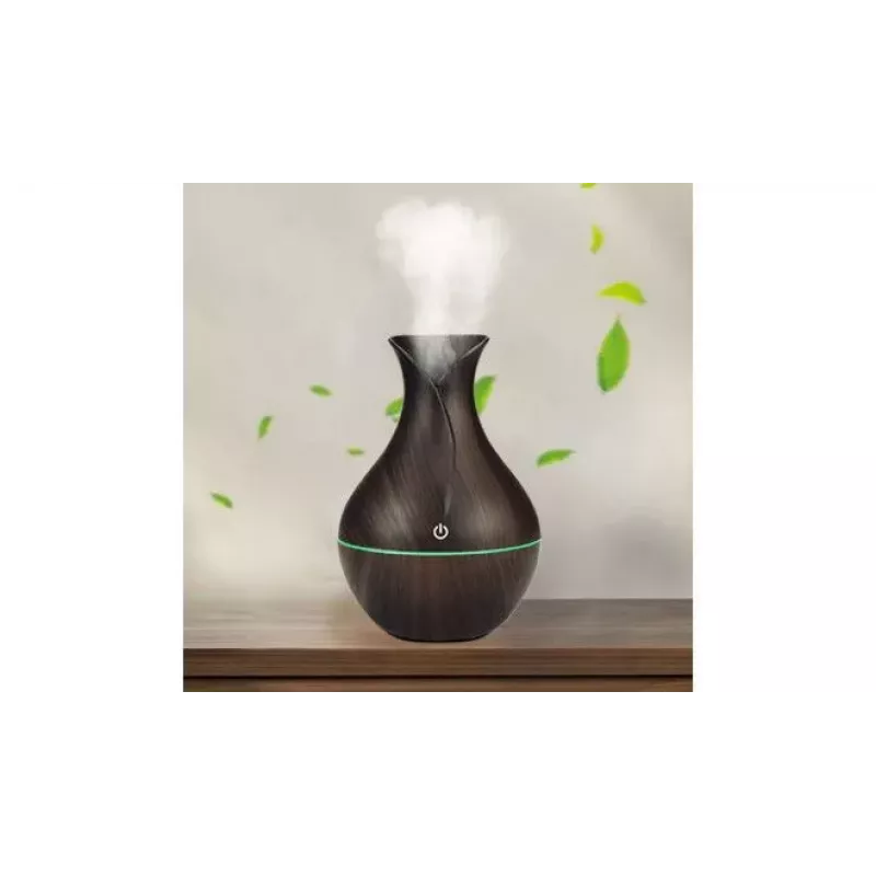 IVY D2 3-in-1 Aroma Difuzorius - Drėkintuvas - 1.5W Naktinė Atmosferos USB Lempa 11cm / 300ml Tamsus Medis