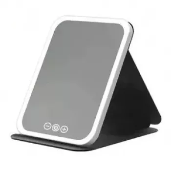 iWear Sulankstomas makiažo veidrodis su trijų spalvų LED foniniu apšvietimu ir išmaniuoju jutikliniu ekranu 15x21,3 cm