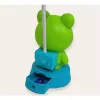 Kiddyz NL1 Space Froggy vaikiška naktinė lemputė ir stalinė lempa (20x10 cm) su USB maitinimu ir pieštukų galąstuvu, žalia