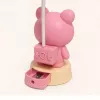 Kiddyz NL2 Space Froggy vaikiška naktinė lemputė-stalinė lempa (20x10cm) su USB maitinimu ir pieštukų galąstuvu, rožinė